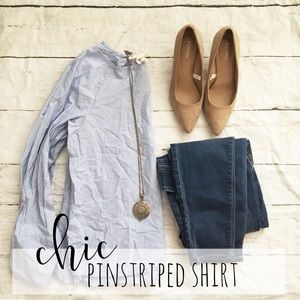 Pinstriped Top
